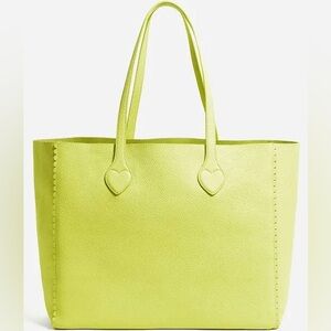 Stoney Clover Lane Henrietta Leather Tote Lime Green